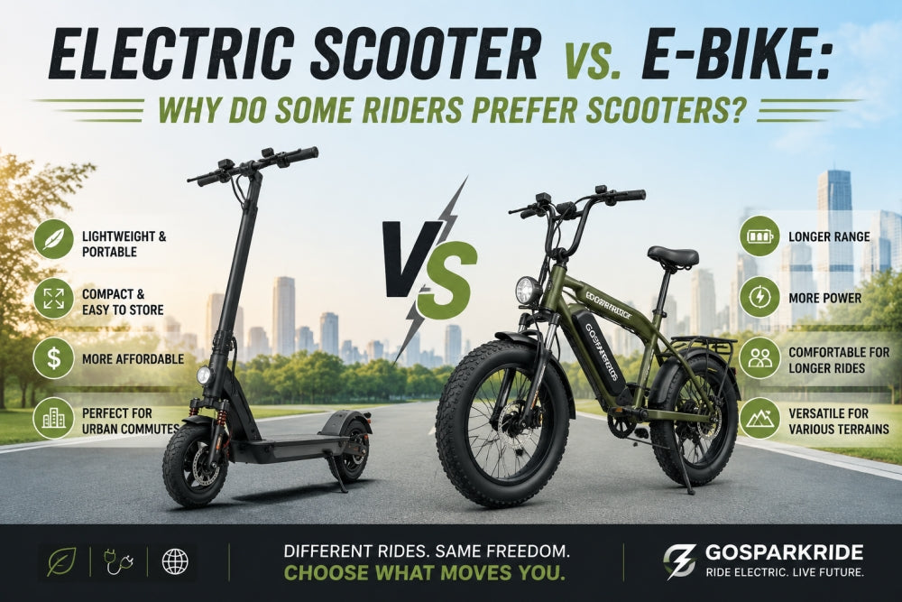 Electric Scooter vs. E-Bike: Why Do Some Riders Prefer Scooters?