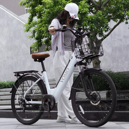 2PC Ebike Long Range Electric Bicycle 250W Lady Citybike
