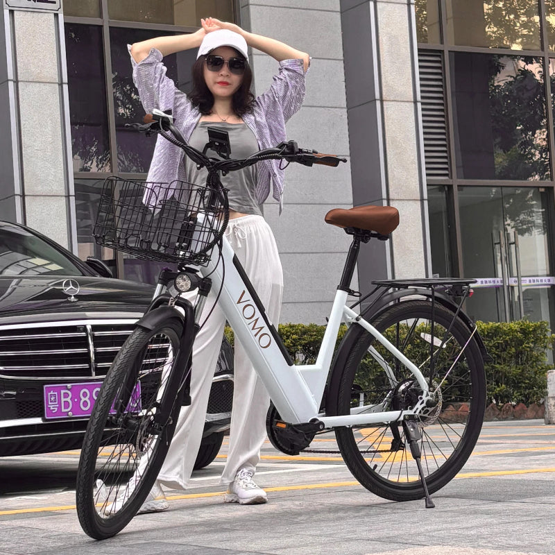 2PC Ebike Long Range Electric Bicycle 250W Lady Citybike
