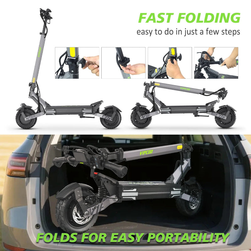 Adult Electric Moped Style Scooter – 20.8Ah Dual Drive, 10" Wheels for City & Off-Road-2