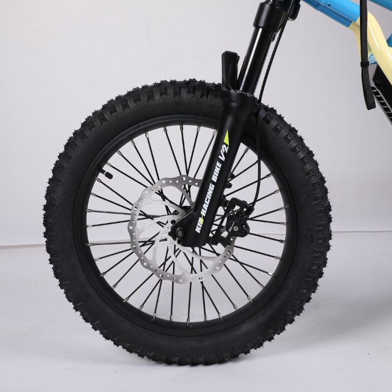 Blue Kid Electric Dirt Bike 48V 13Ah 1500W Motor, 40km/h Speed & Full Suspension Off-Road Motorcycle 