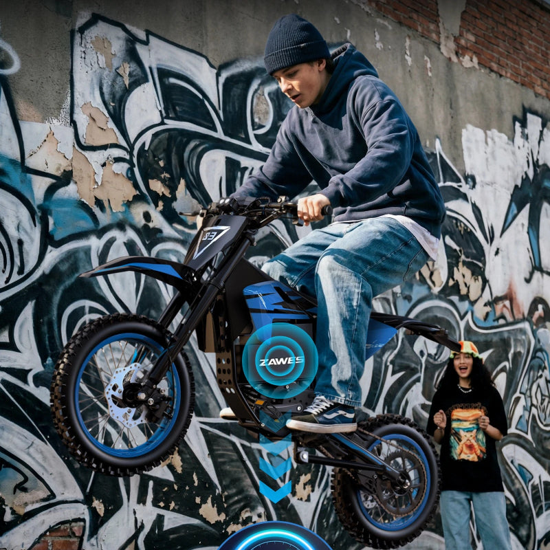 Fat Tire teenager Kids Electric E Dirt Bike Bicycle blue color