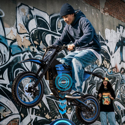 Fat Tire teenager Kids Electric E Dirt Bike Bicycle blue color