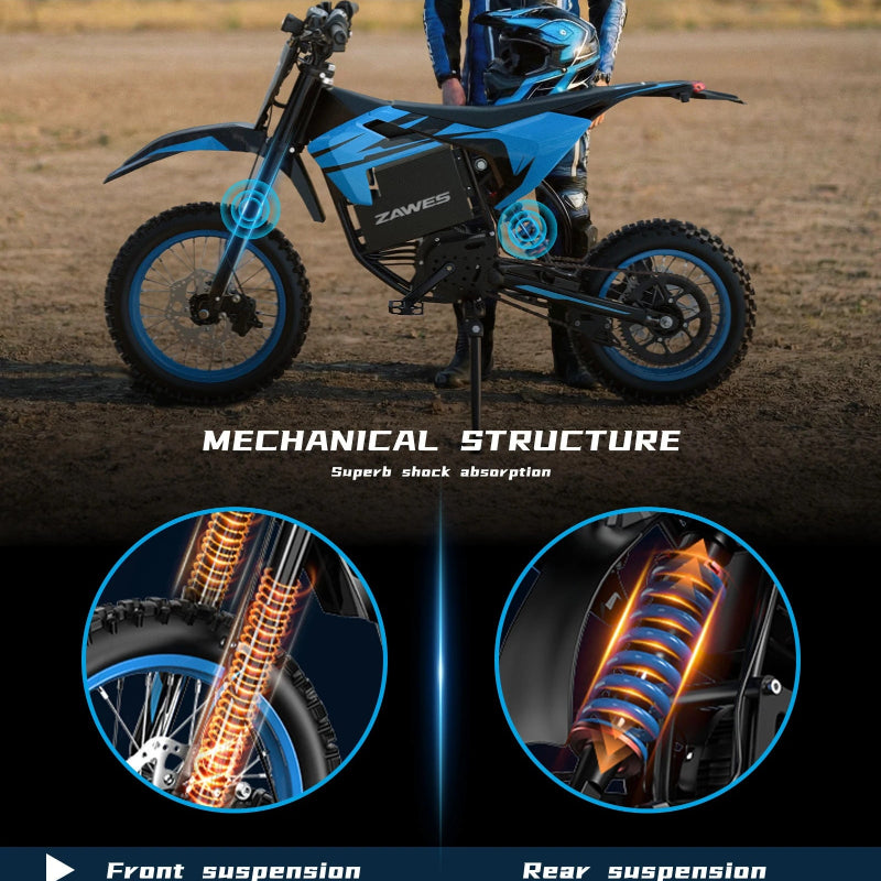 Fat Tire teenager Kids Electric E Dirt Bike Bicycle blue color