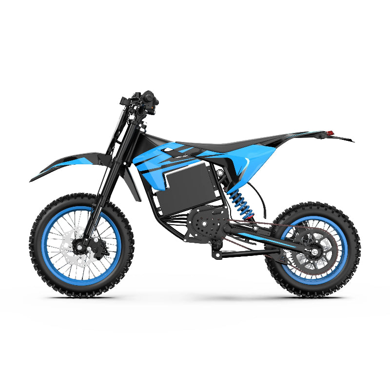 Fat Tire teenager Kids Electric E Dirt Bike Bicycle blue color