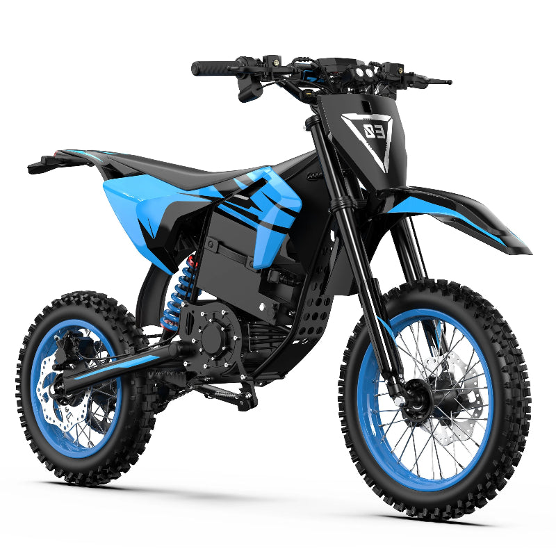 Fat Tire teenager Kids Electric E Dirt Bike Bicycle blue color
