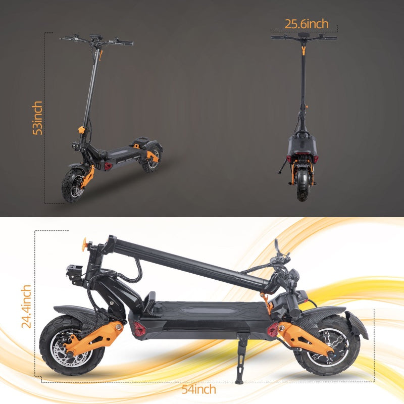 Foldable Off-Road Electric Scooter | 60V 30Ah Dual Motor | 80-90km Range | 11" Off-Road Tires & Dual Suspension
