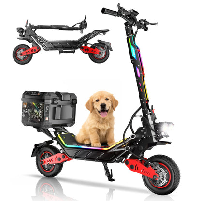 GoSparkRide Freeboy 6000W Dual Motor Electric Scooter | 12 Inch Pneumatic Tire Off Road E Scooter with 60V 23Ah Battery & Hydraulic Brakes