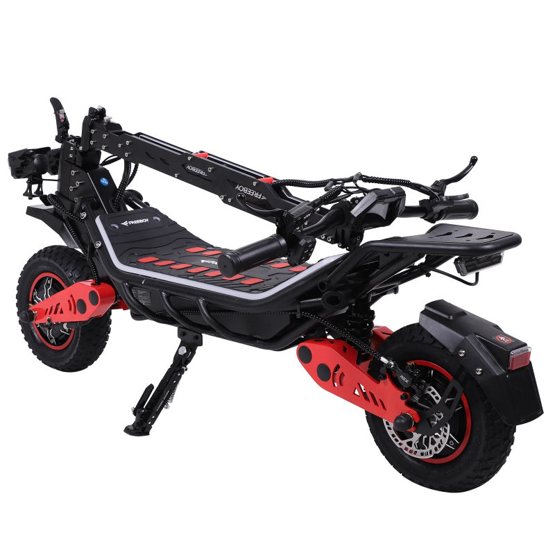 GoSparkRide freeboy powerful dual motor electric scooter features 6000W US version power, 60V 23Ah battery, 75km/h top speed