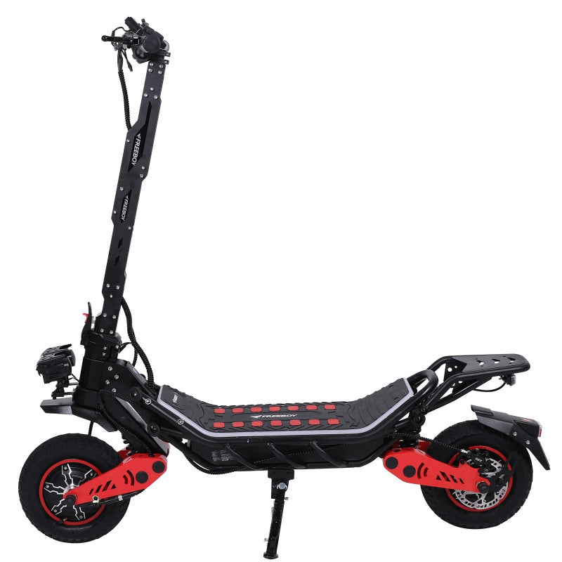 GoSparkRide freeboy powerful dual motor electric scooter features 6000W US version power, 60V 23Ah battery, 75km/h top speed