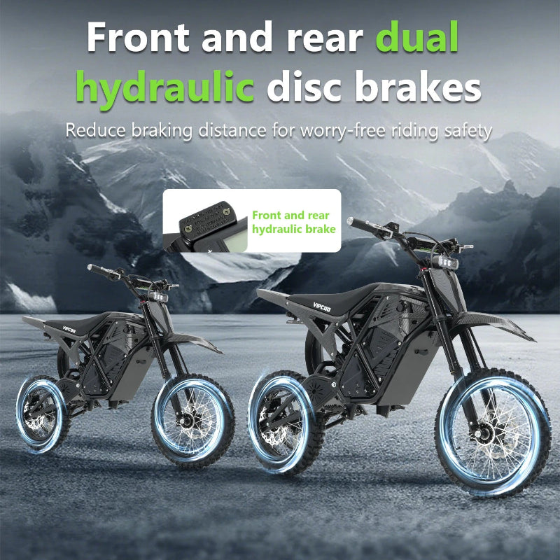Gosparkride VIPCOO 48V 23Ah Electric Motorcycle | 3500W Motor & Hydraulic Brakes-2