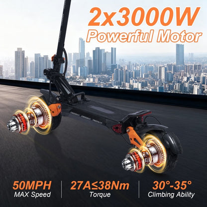 Heavy-Duty Dual Motor E-Scooter (200kg Max Load) | 60V 30Ah Removable Battery | IPX5 Waterproof Off-Road Scooter
