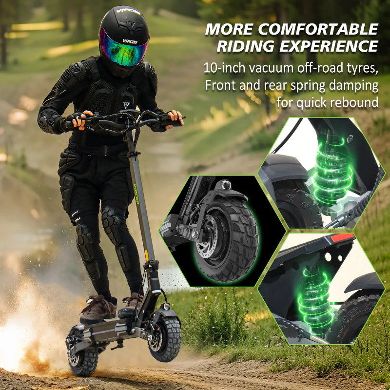High-Performance E-Scooter: Dual Motors, Massive 20.8Ah Battery for 65km Long Range Rides