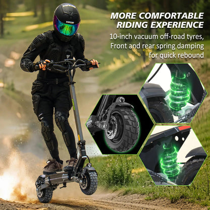 High-Performance E-Scooter: Dual Motors, Massive 20.8Ah Battery for 65km Long Range Rides
