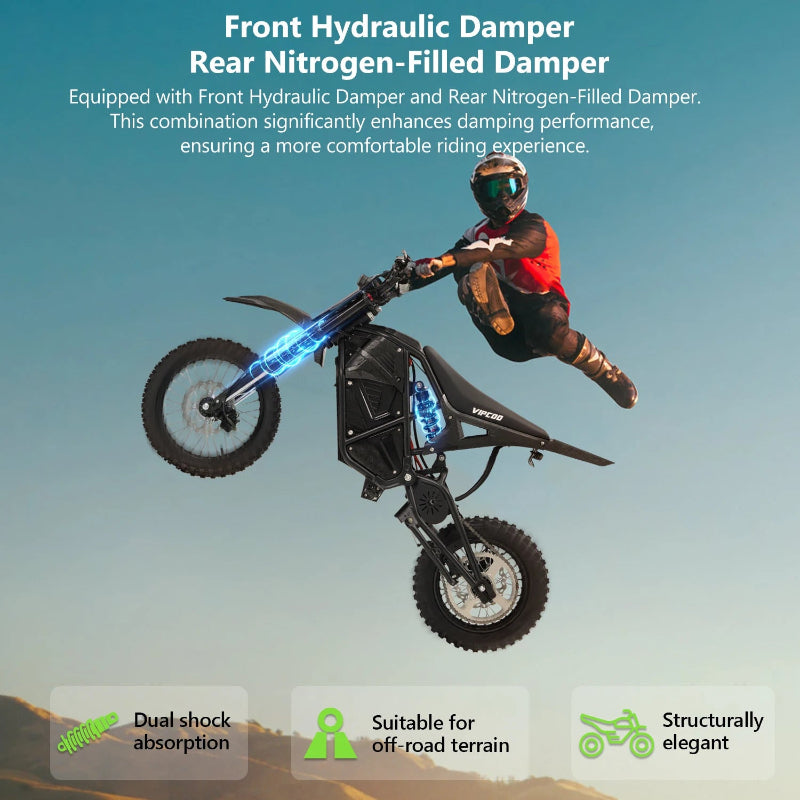 High-Power Off-Road E-Bike: 3500W Peak, Beginner Friendly