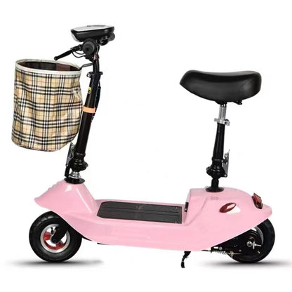 Ultra-Compact Mini E-Scooter: The Perfect Foldable Ride for Work & School pink color
